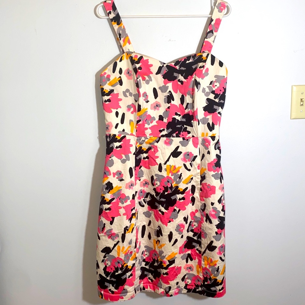 Lane Bryant Strapless Option Artsy Floral Sheath Dress Women’s Sz 14
